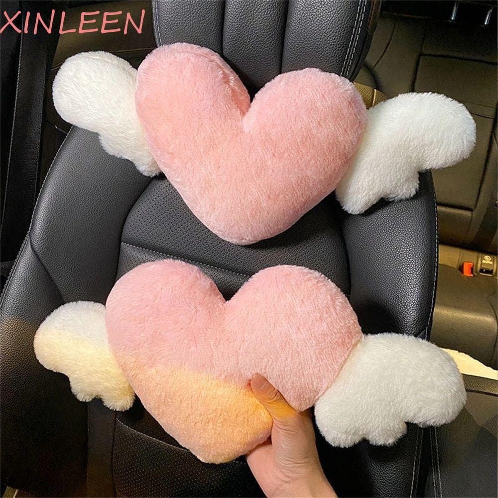 XINLEEN Travesseiro De Pescoço De Carro , Decoração Apoio Lombar , Almofada Pelúcia , Amor , Brinquedos De Assento Trase