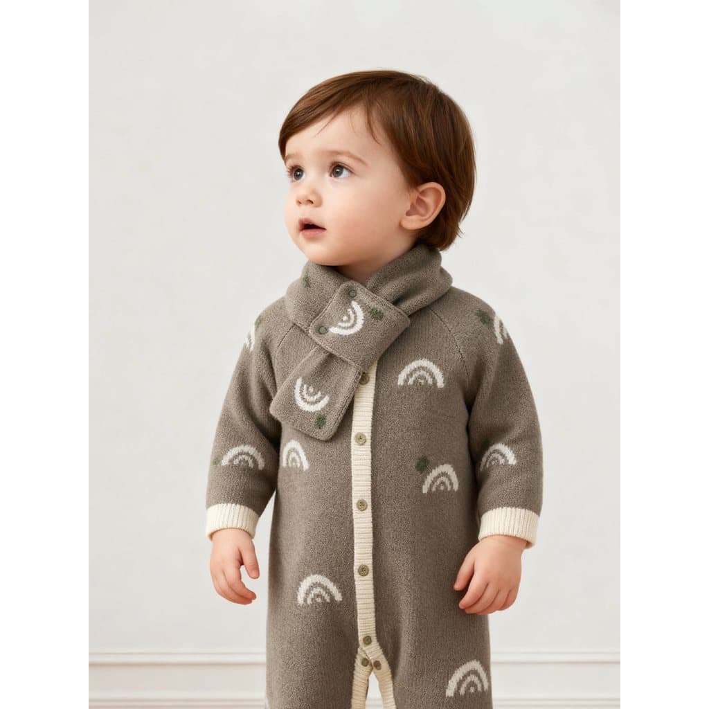 Masculino feminino bebê malha babador outono inverno lã de ovelha infantil crianças lã passeio à prova de vento quente c