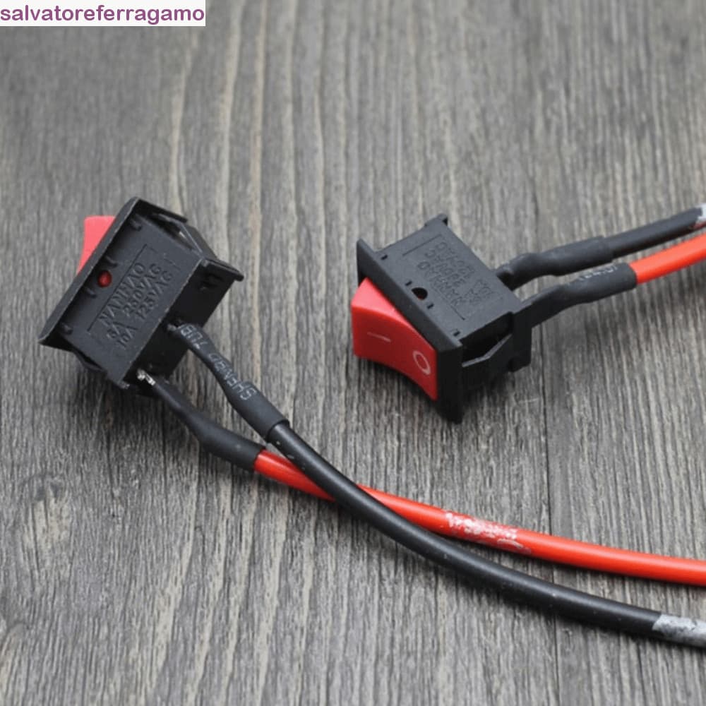 SALVATOREFERRAGAMO 10 Unidades Mini Interruptor Oscilante , De Alimentação Do Controlador ON/Pré-Fiado , Terminal 15 Cm