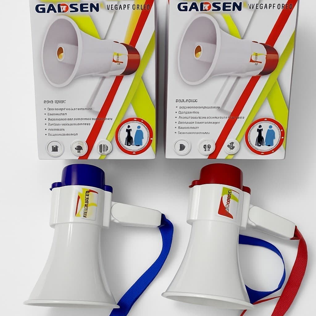 Megafone Recarregável Bivolt 110 / 220 Volts 24x22cm Amplificador e Gravador De Voz 260s DKL