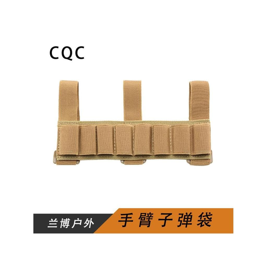 Braço bala cinto 12G caça tático Chee saco destacável tiro ao ar livre mão gravata bala cinto de armazenamento 8 peças