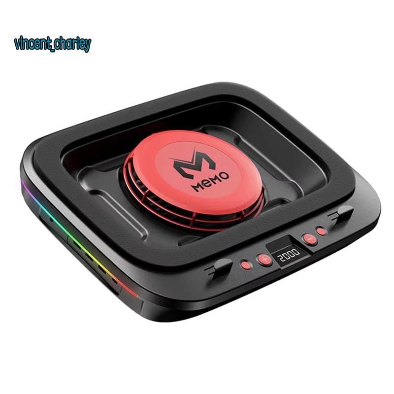 [vincent_c] Memo FL08 Laptop Cooler Pad Forte Vento Suporte De Refrigeração Base Almofada De Poderoso Ventilador Pressão