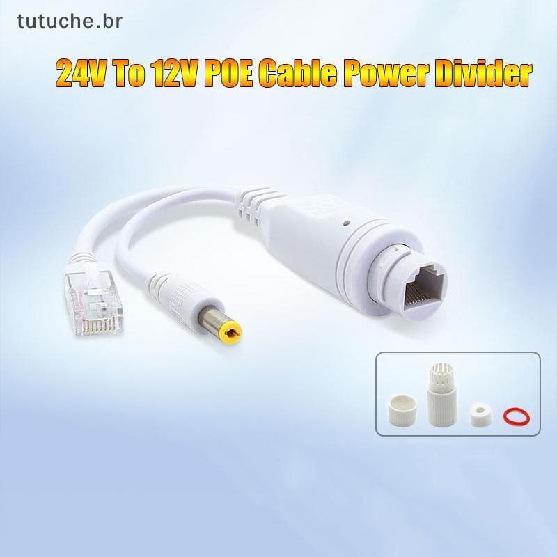 TU 1pc Divisor De Cabo POE 24V Converter Em 12V 2A Separador De Fonte De Alimentação Módulo Conector BR