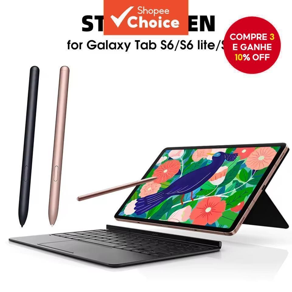  Para Samsung S Pen para tablets Samsung Galaxy S8 S7 FE S6 Lite S7+ S8+ S9 S9FE, caneta stylus para toque sem Bluetooth