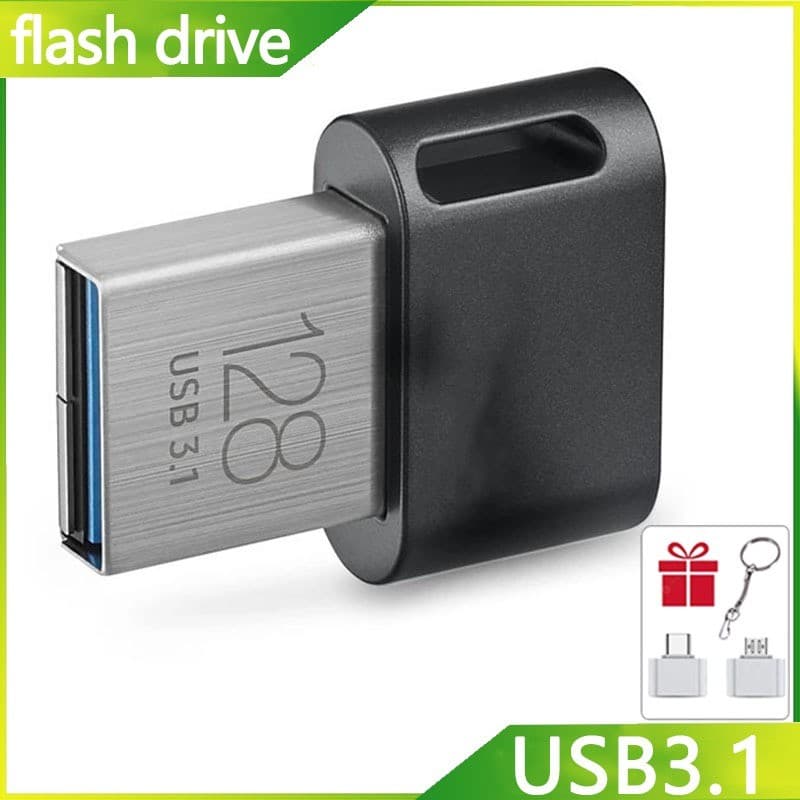 Driver De Memória Super Mini Flash 32GB/64GB/128GB/256GB/512GB/1TB/2TB usb3.1 Thumb , Com Adaptador TYPE-C , Adequado Pa