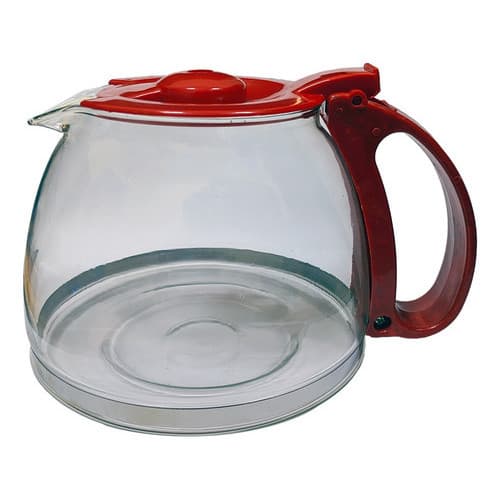 Jarra de Cafeteira Mondial Dolce Arome inox 32 xicaras c32 Cor Vermelha Vidro Reforçado