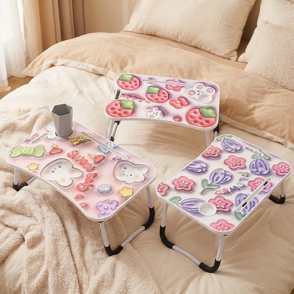 Mesa Notebook Cama Home Office Portátil Apoio Suporte Dobrável Multiuso Computador