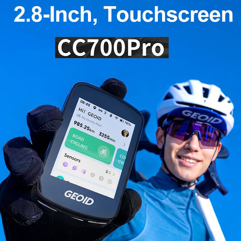 GEOID CC700 Pro 2.8 " Polegada Touchscreen Bicicleta Computador GPS Velocímetro Mapa Global Navegação Ciclismo Odômetro 