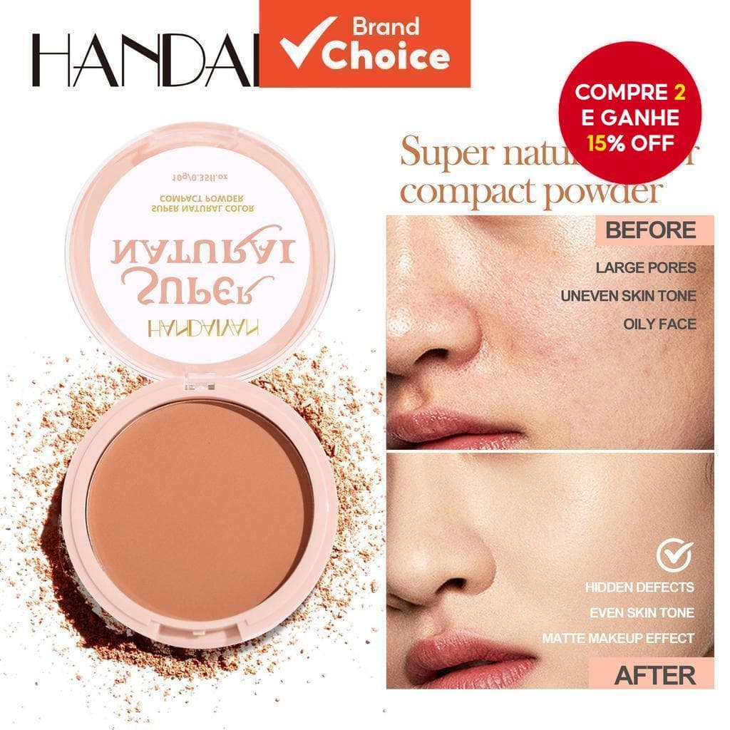 HANDAIYAN 10g Matte Setting Powder-Controle De Óleo , De Longa Duração , À Prova De Manchas Com Cobertura , Cabe Em Maqu