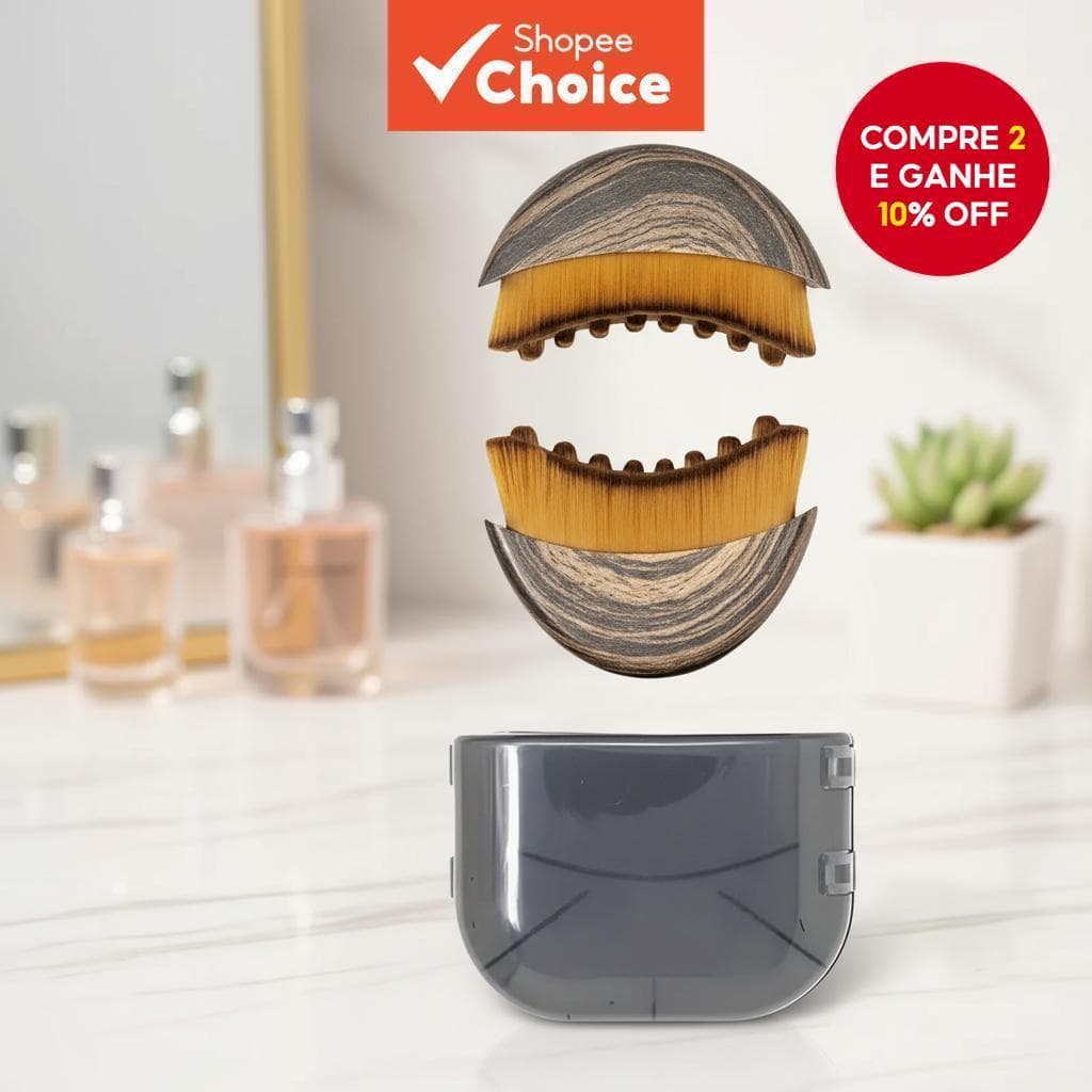  FaceSculpt Pro Escova de Massagem para Drenagem Linfática, Ferramenta Ergonômica para Contorno Facial e Mandíbula, Uso