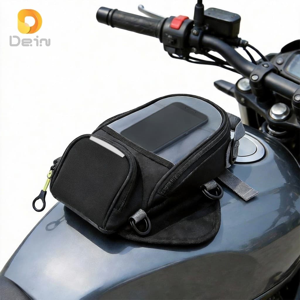 Bolsa de Tanque para Moto Impermeável com Suporte para Celular