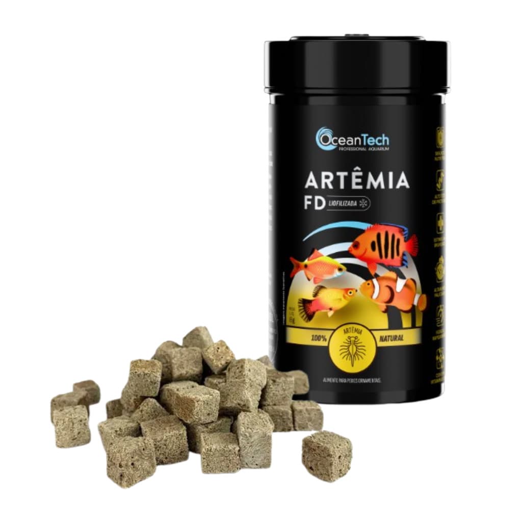 Artêmia Fd 8g Liofilizada Ocean Tech Peixe Betta Guppy Ração