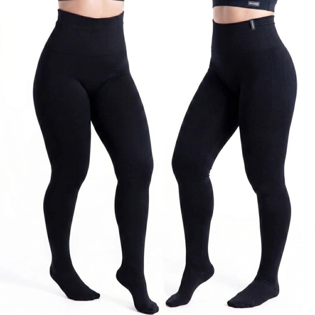 kit 2 Meia Calça Fio 80 Feminina Plus Size Com Pé Grossa Frio Intenso