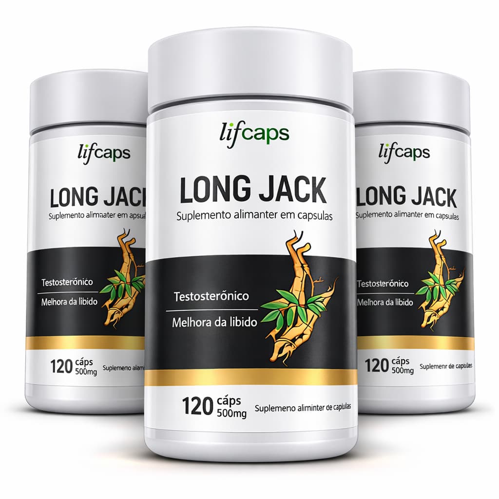 Tongkat Ali 500mg 120 Cápsulas — Extrato Natural Energia Long Masculino Jack