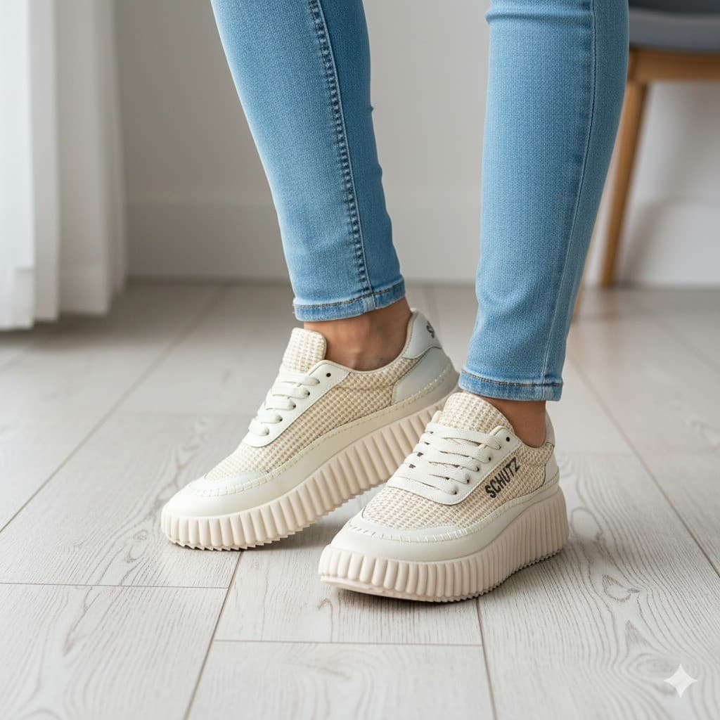 Tênis Casual Esportivo  Para Mulheres Modelo Plataforma Leve Para Treinos Solado Antiderrapante Oferta