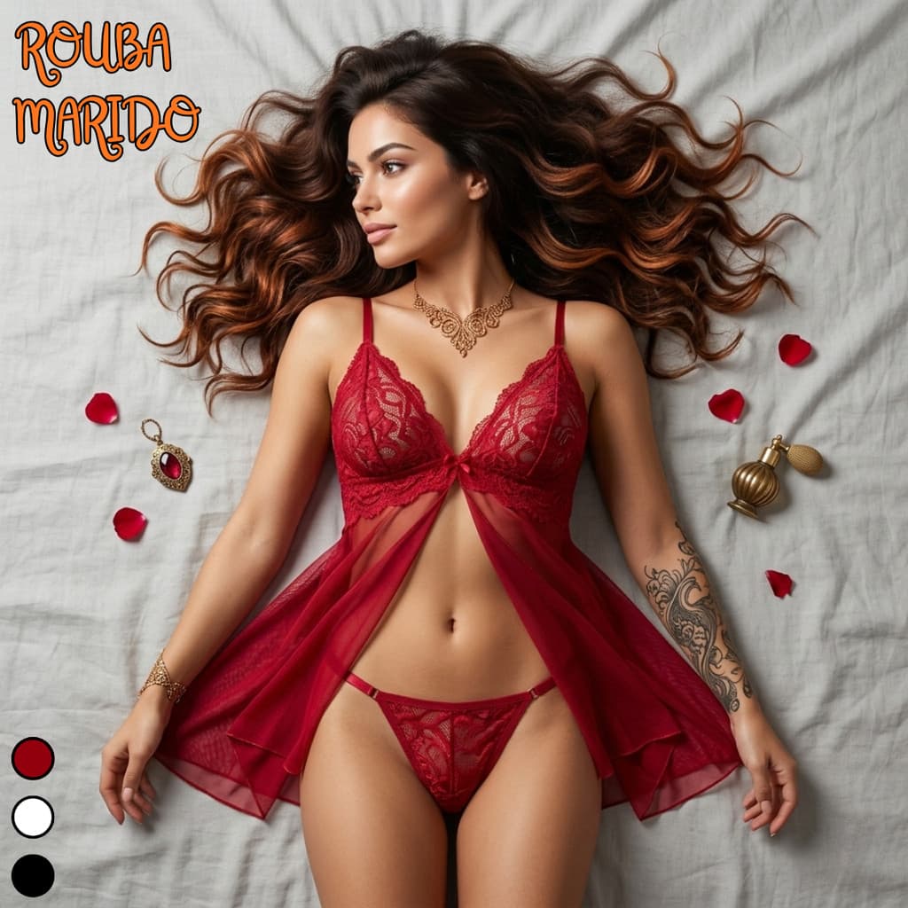 Conjunto Lingerie Rouba Marido