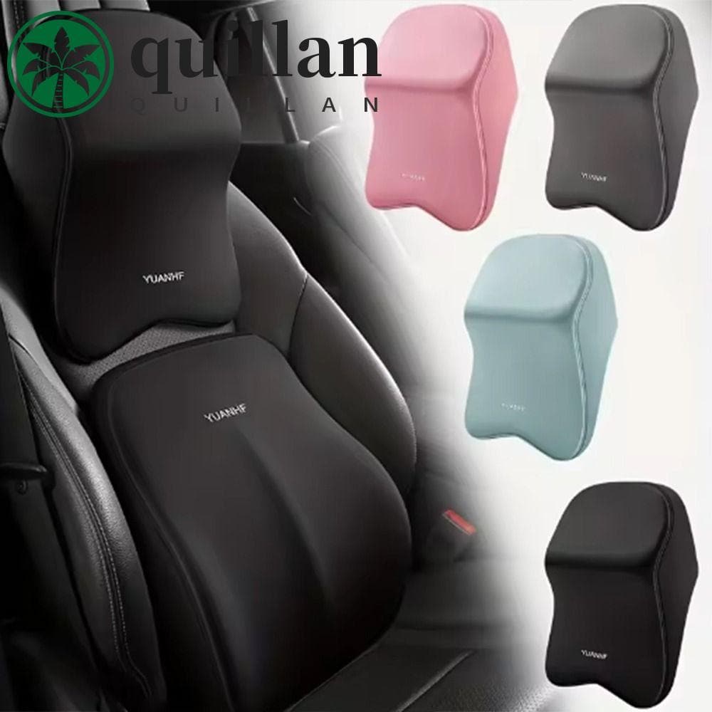 Almofada De Pescoço De Carro QUILLAN , Encosto De Cabeça Respirável Ajustável Ergonômico , Descanso Macio De Algodão Com