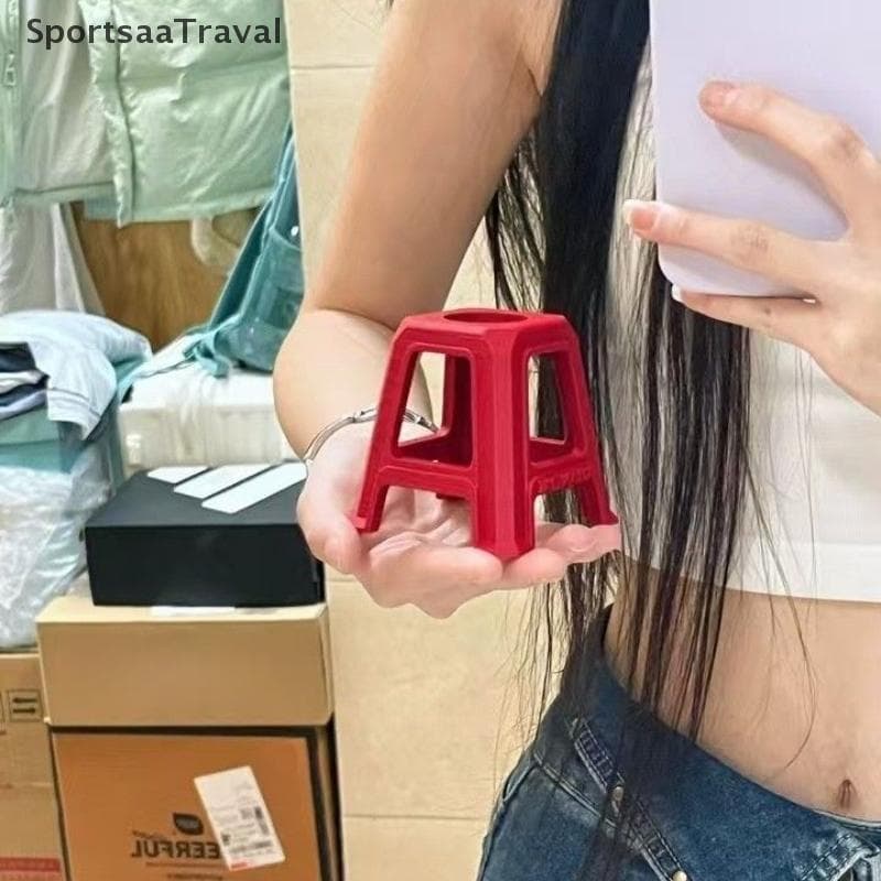 S & T 1Pcs Relógio De Impressão 3D Suporte De Mesa Em Formato De Cadeira Armazenamento Vermelho Ra Carregamento De Unive