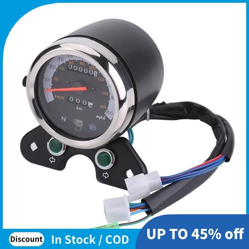 Para GN125 TU250 Universal Motocicleta Velocímetro Medidor Odômetro Retro Instrumento De Modificação