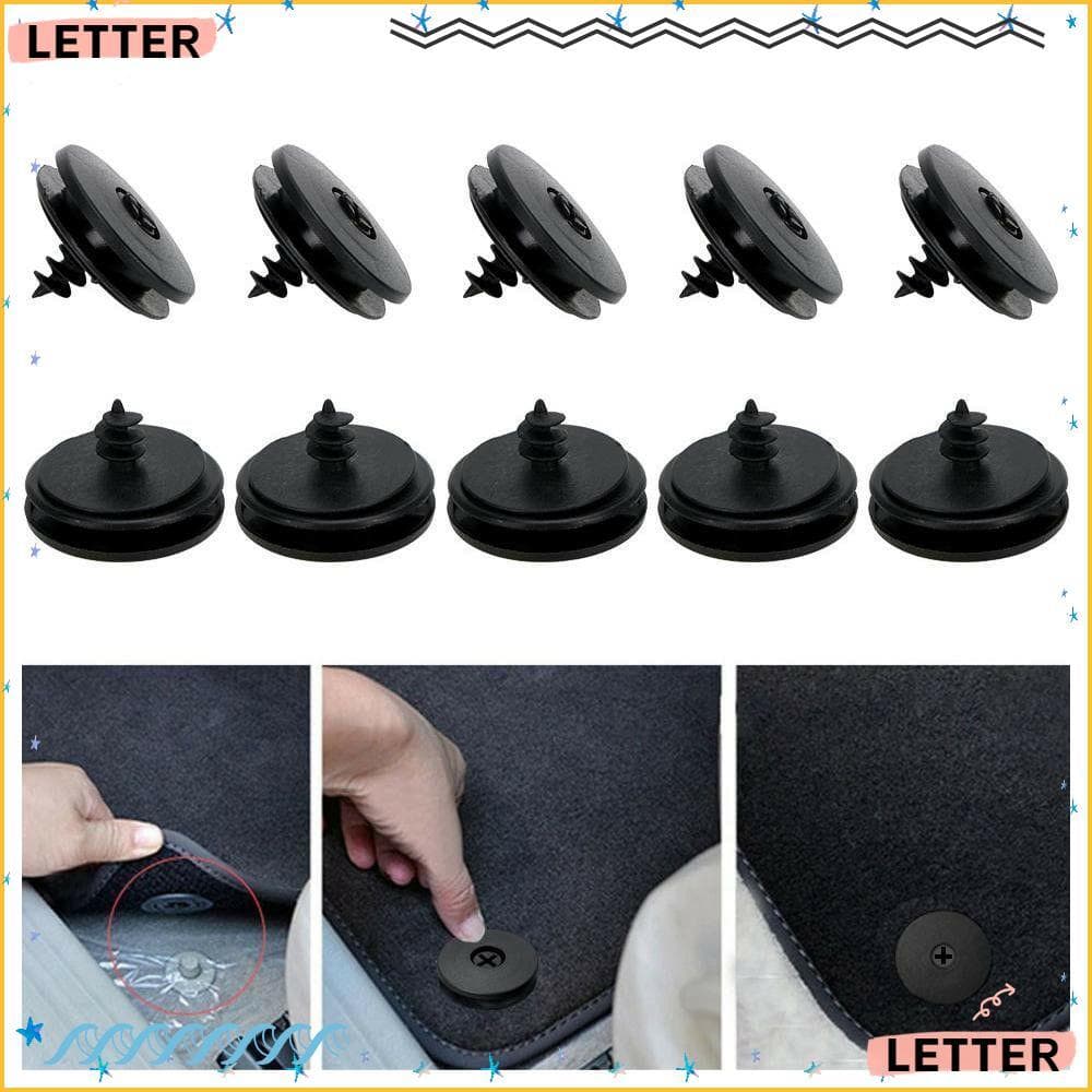Carta 10 Peças Fivela De Tapete De Carro Prático Acessórios Clipes De Fixação De Braçadeira Fixa
