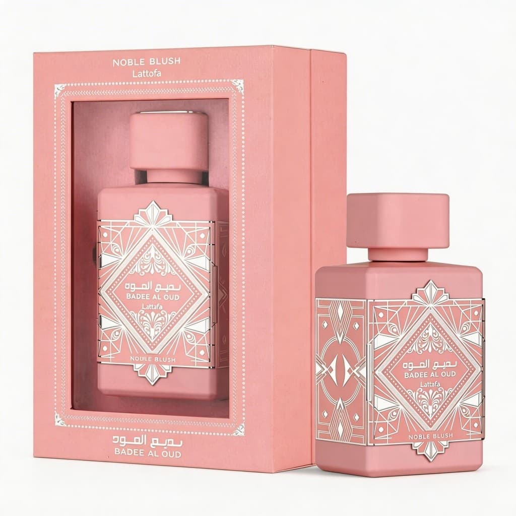 Perfume Badee Al Oud Noble Blush Lattafa Feminino Eau de Parfum 100ml Perfume Árabe Longa Duração
