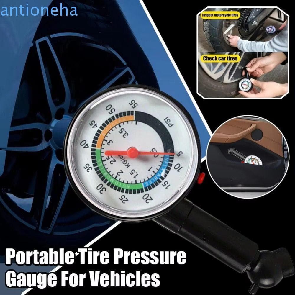 Medidor De Pressão Dos Pneus ANTIONEHA , Analógico Ponteiro De Deflação De Alta Precisão Discagem
