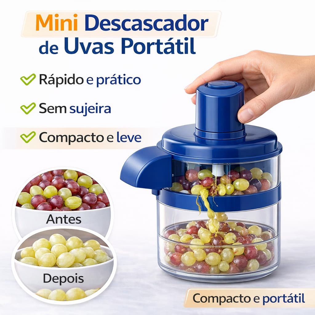 Descascador Elétrico Automático Portátil para Alho Frutas Tomate e Legumes