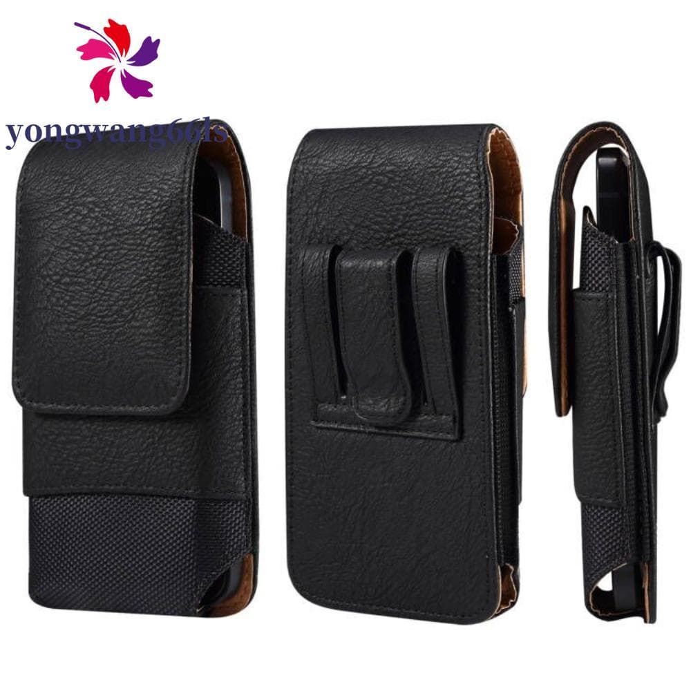 YONGWANG Bolsa De Cintura Para Telefone Capa De Couro Celular Inteligente | Suspensa À Prova D'água Universal
