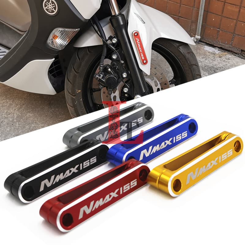 Adequado para Yamaha NMAX155 20-26 modificado frente Fender capa decorativa frente capa de poeira placa de areia tira de