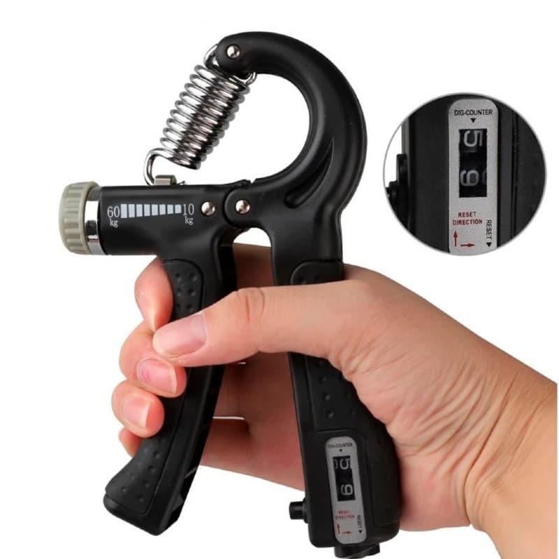 Hand Grip Flexor Ajustável De Punho Exercício 60kg com contador Para Mãos e Antebraço