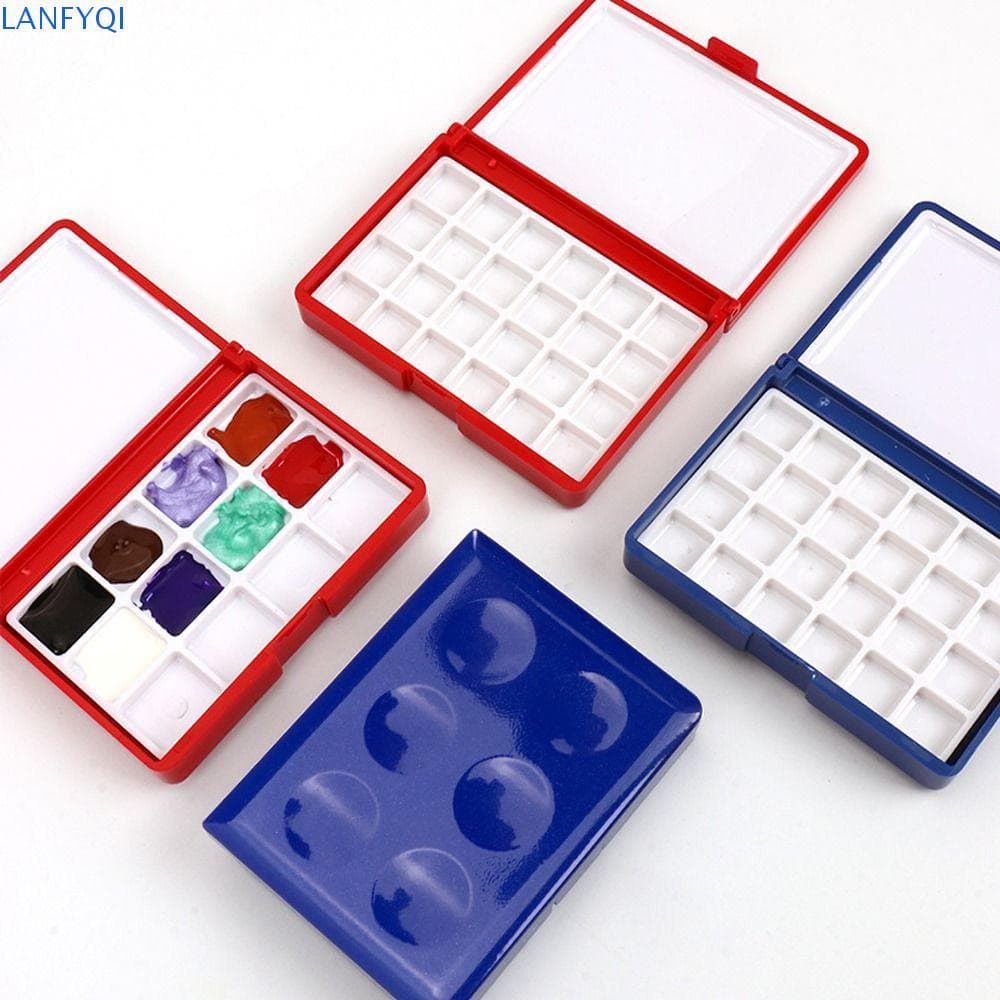 LANFYQI Mini Caixa De Aquarela , Pigmento De Pintura Portátil Vazia , Paleta Em De 1ml 12/24 Grade