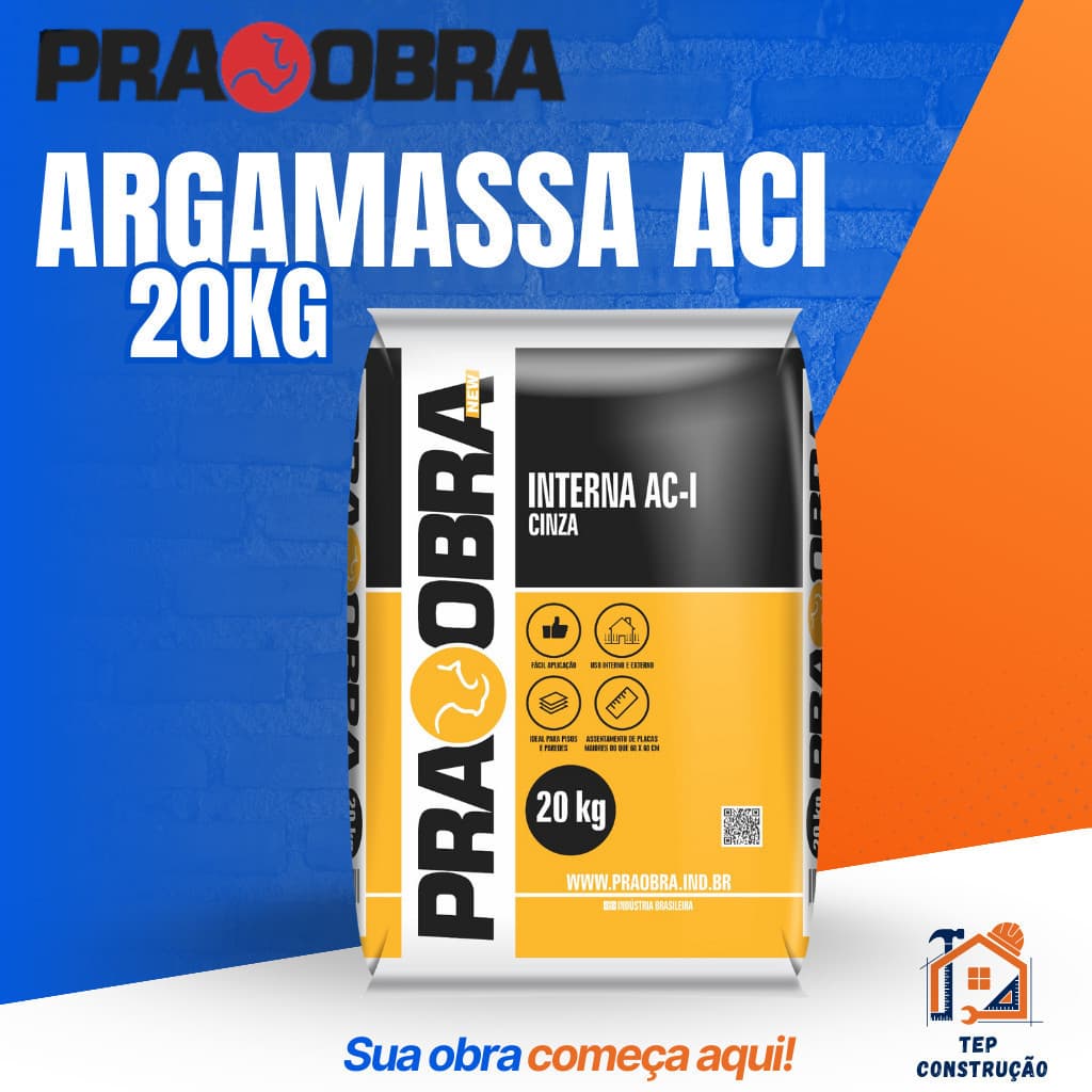 Argamassa ACI Premium Cinza 20kg Interno PraObra