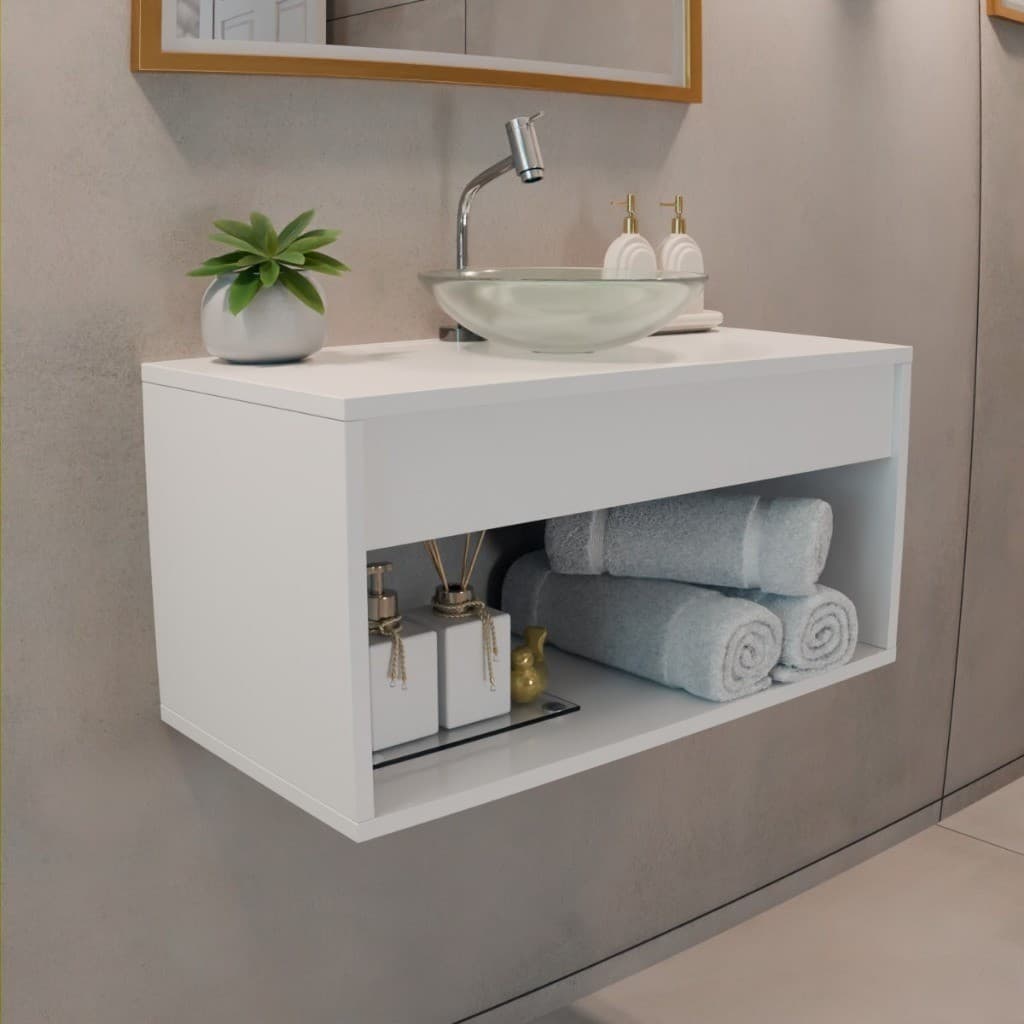 Gabinete Banheiro Armário 60CM Sem Cuba Promoção 100% MDF ENVIAMOS DESMONTADO
