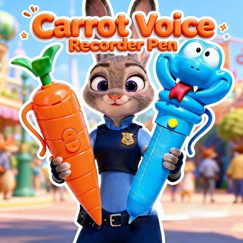 Cenoura Gravador De Voz Brinquedo De Som Eletrônico Pode Escrever Graffiti Caneta Esferográfica Novidade Presente Engraç