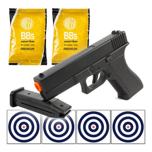 Pistola de Airsoft Rossi Mola 6mm V307 + BBs