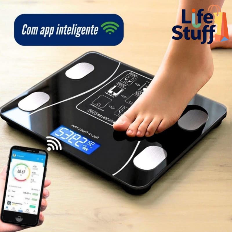 Balança Inteligente com Bioimpedância, App Integrado e Capacidade de até 180kg