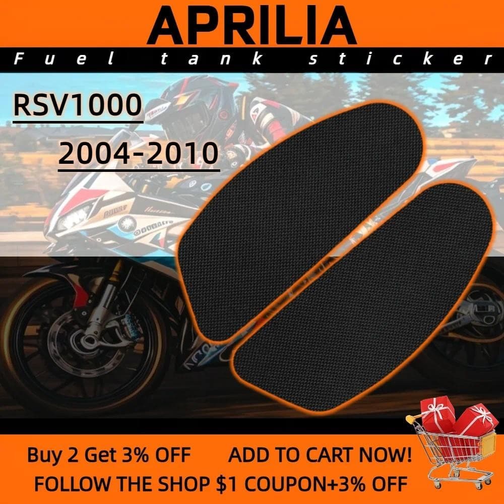 Para APRILIA RSV1000 2004-2010 Almofada Do Tanque Da Motocicleta Anti Deslizamento Lateral De Combustível Protetor Adesi
