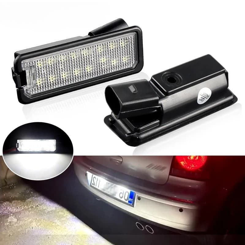 2 Pçs Canbus LED Luzes Da Placa De Licença Para Assento Leon MK2 MK3 Altea Ibiza MK4 MK5 Toledo Exeo Skoda Excelente Lâm