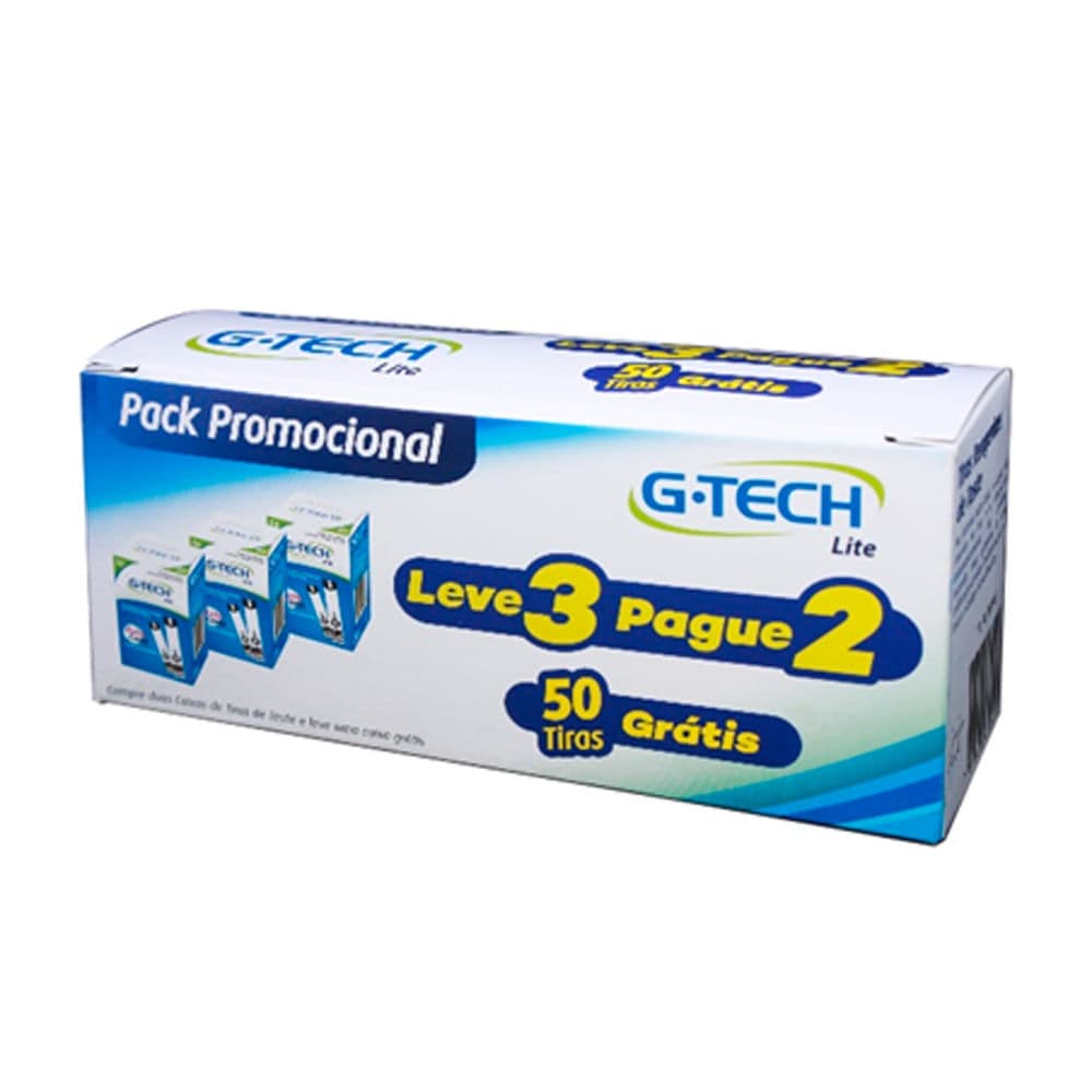 G-Tech Lite Tira Teste com 150 Unidades Leve 3 Pague 2