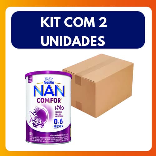 Kit com 2  Leite Po Infantil Nan Comfor 1 Lata 800g