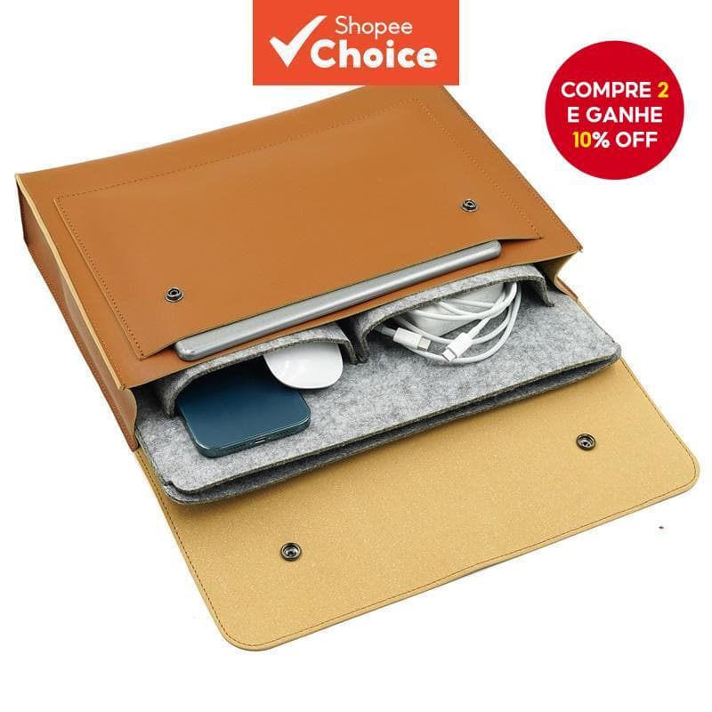  Bolsa para laptop 13.3 14 15.6 polegadas, capa impermeável para notebook, bolsa de ombro para MacBook Air Pro, maleta