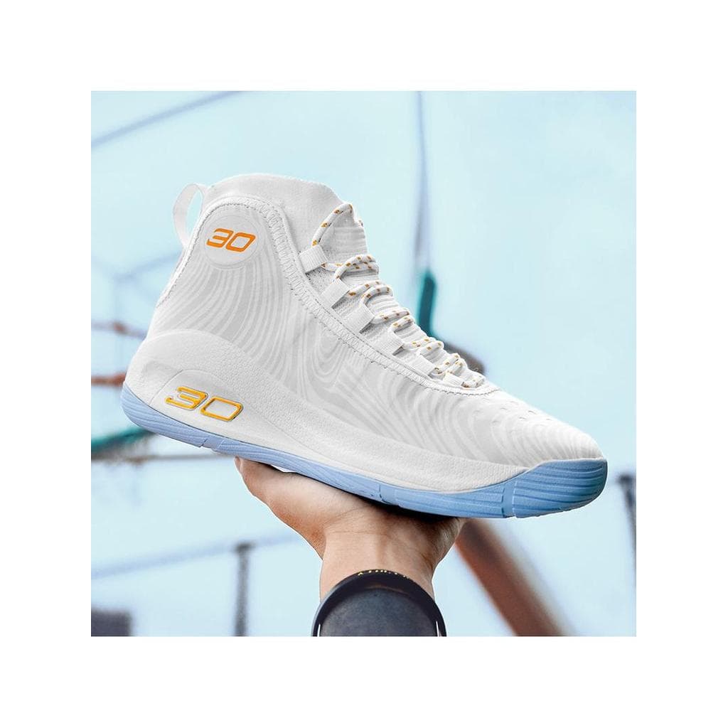 Tênis de basquete Curry 8 No. 30 letras estudantes da escola primária branco branco sapatos de combate real sapatos masc