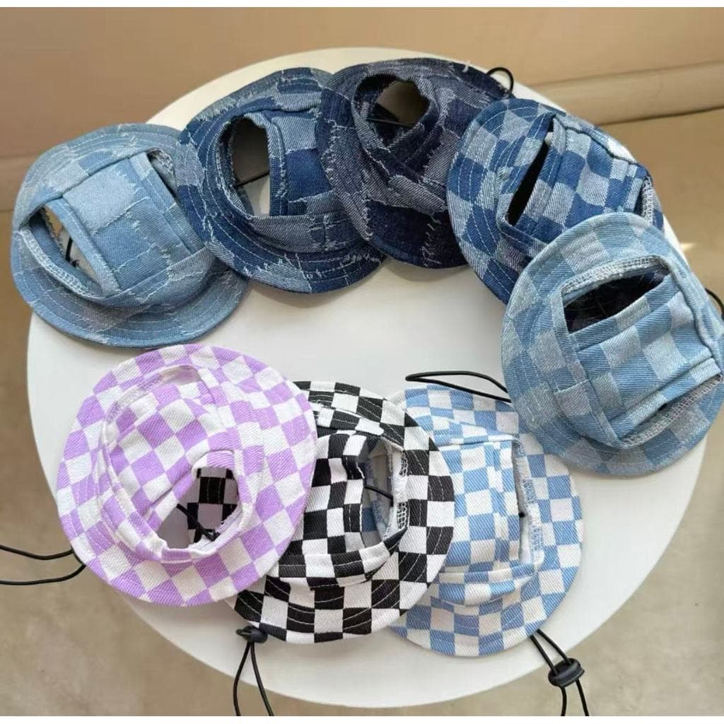 Chapéu Pet para Gato e Cachorro com Furos para Orelhas e Amarração VARIOS MODELOS