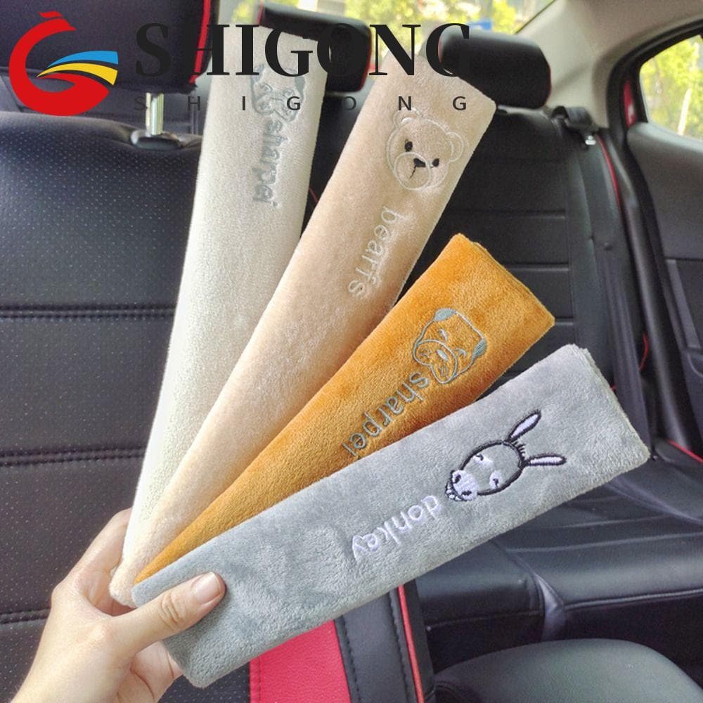 Protetor De Cinto De Segurança SHIGONG , Capa De Carro De Animal Fofo De Automóvel , Almofadas De Ombro Confortáveis Par