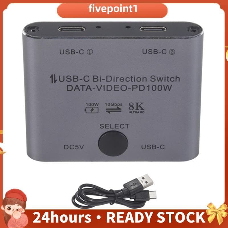 Divisor De Interruptor USB C Bidirecional 8K Switcher KVM 8K 60Hz 4K 144Hz Vídeo Para Múltiplas Fontes Sem Linha