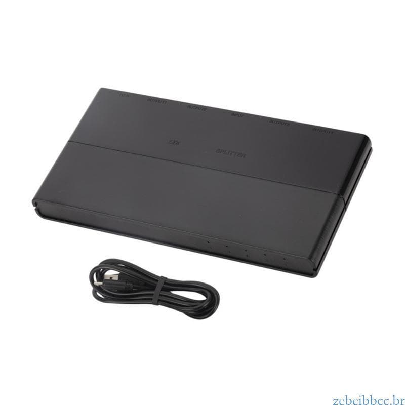 zebeibbcbr 4K30hz 1X4 HDTV Amplificador Distribuição Comutador Vídeo Suporta 4 Monitores