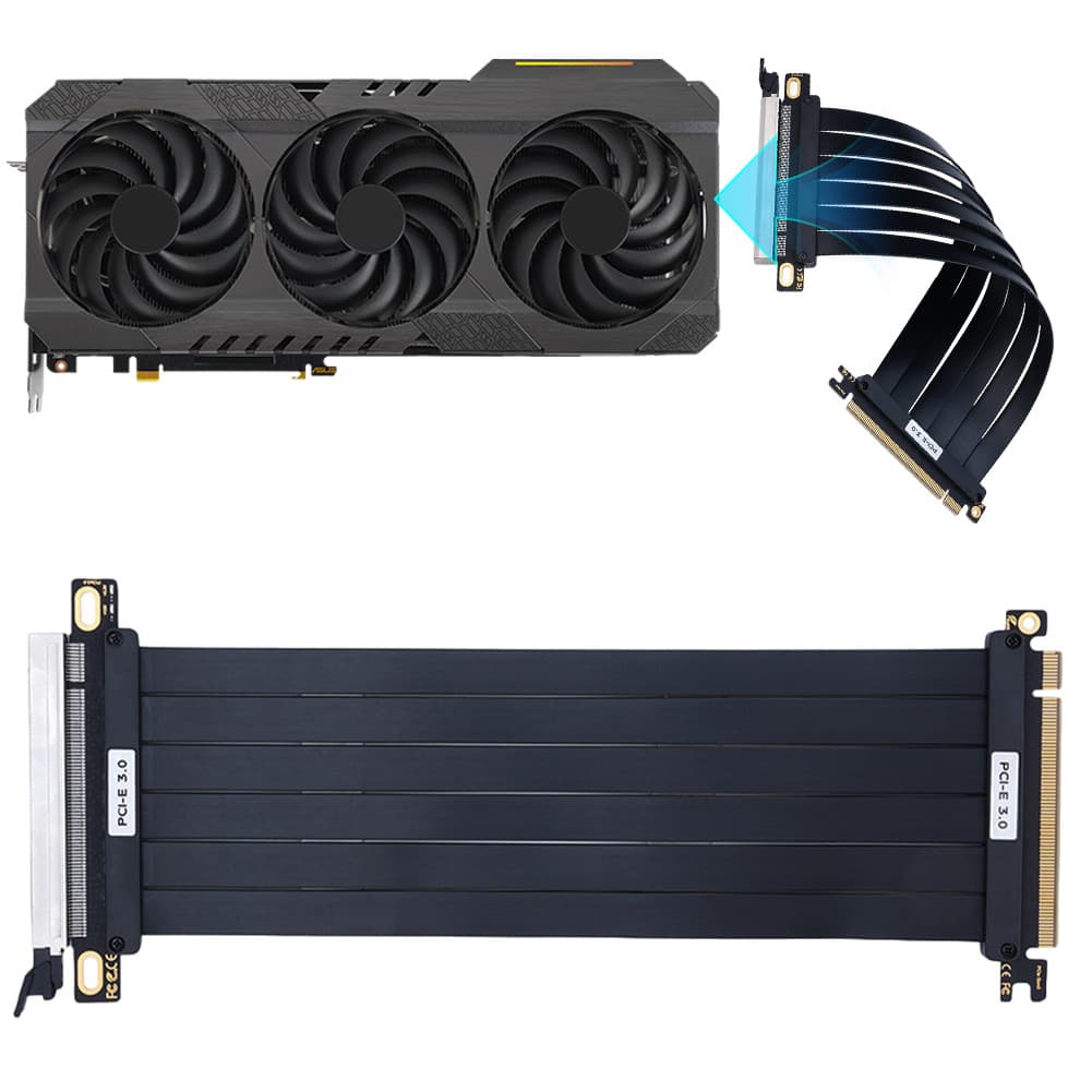 PCIe 3.0 X16 Porta De Extensão De Placa Extensora Flexível De Alta Velocidade Adaptador De 180 Graus [covdes.br]