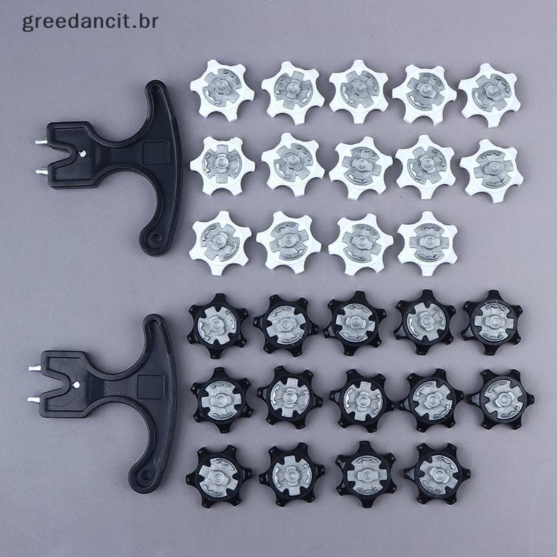 MA 14 Pinos De Sapato De Golfe + 1 Chave De Substituição De Qui-twist Para Duráveis E Finos Acessórios