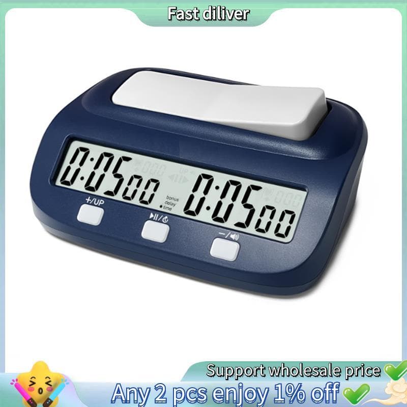 Temporizador De Xadrez Digital Portátil Com Função De Atraso E Relógio , Jogo De Tabuleiro Incluído Recurso