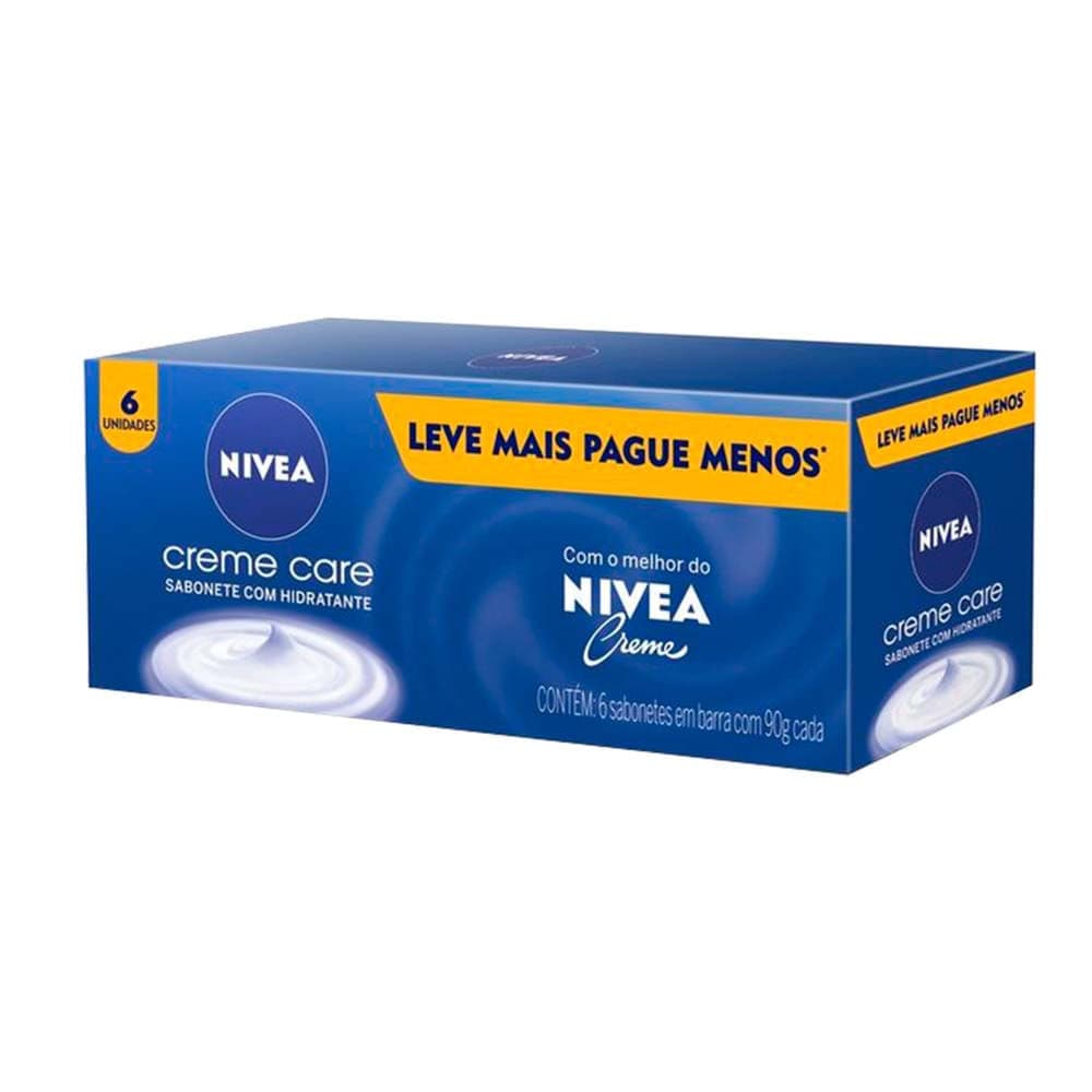 Sabonete em Barra Nivea Creme Care Promo 6 unidades 90g
